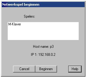 Netwerkspel starten - server
