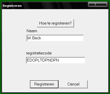 Registratie correct